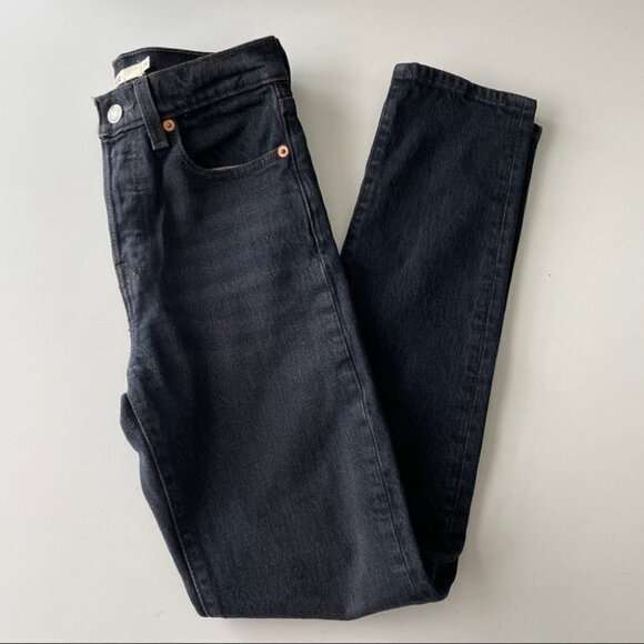 Levi’s Wedgie Fit Ankle Jeans Black Womens 23 - Picture 3 of 7